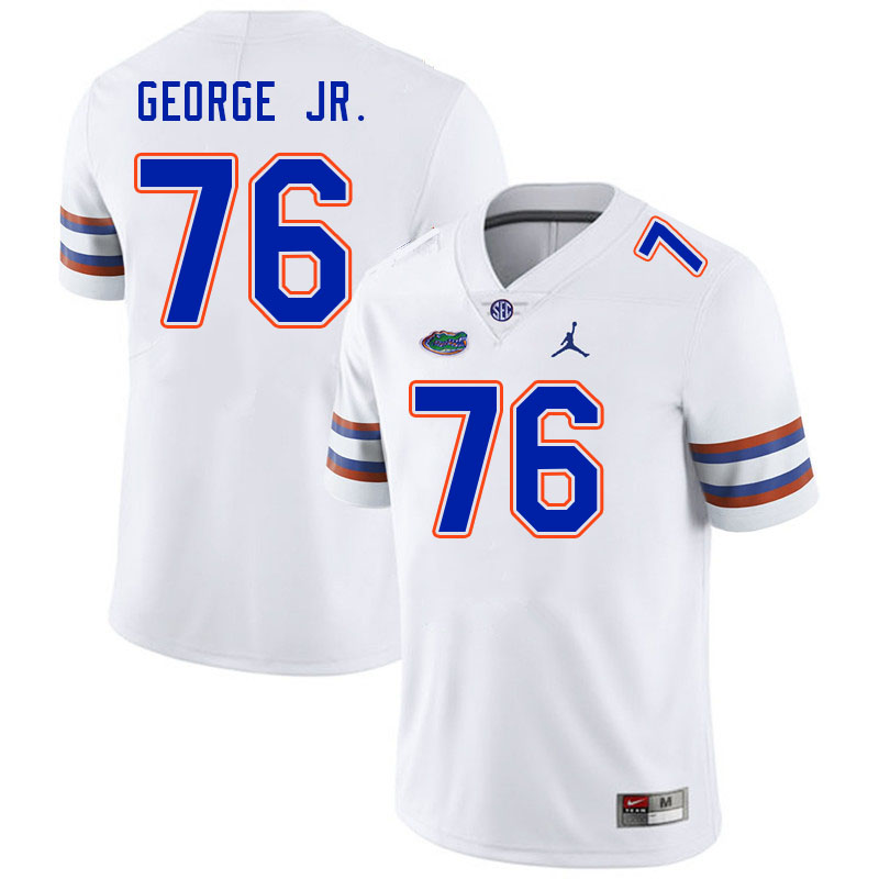 Men #76 Damieon George Jr. Florida Gators College Football Jerseys Stitched-White